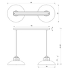Industrialna lampa wisząca Felix do jadalni zielona złota