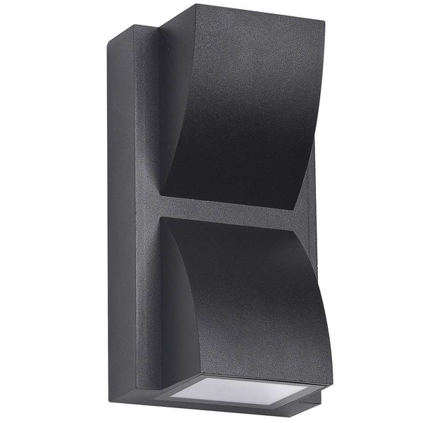 Elewacyjna LAMPA ścienna EDGAR PL-437B Italux zewnętrzna OPRAWA kinkiet LED 6W 3000K na taras outdoor IP54 czarny