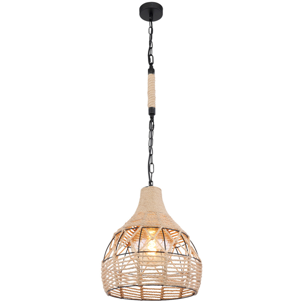 Wisząca LAMPA loftowa HALIA 15671H Globo okrągła OPRAWA skandynawski ZWIS metalowy brązowy czarny