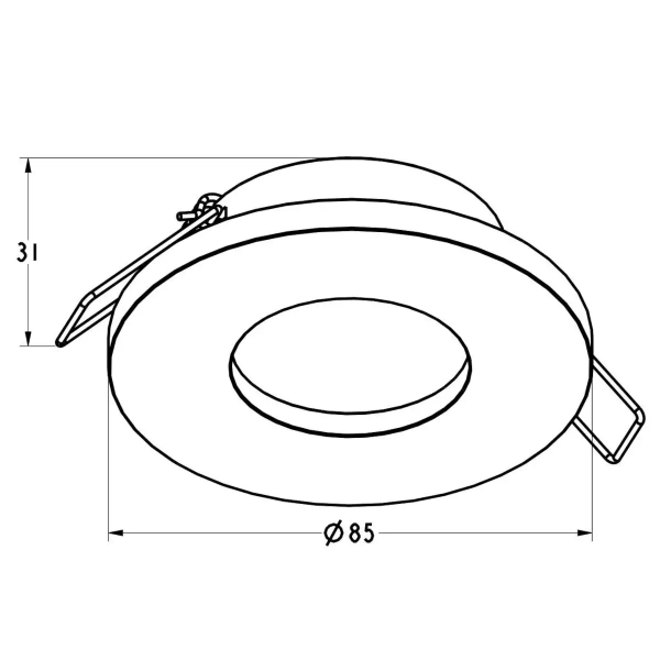 Łazienkowa lampa podtynkowa CHIPA ARGU10-033-N IP54 okrąg biały