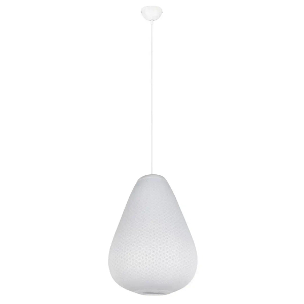 Jadalniana lampa wisząca JANINE R36241001 nad stół materiałowa biały