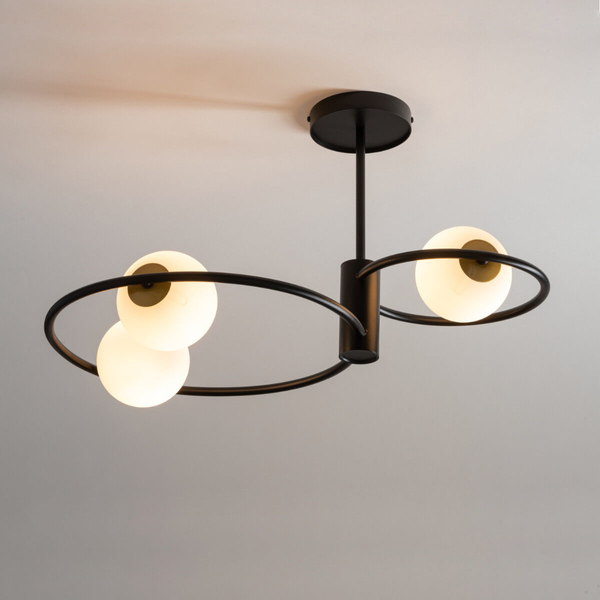 Lampa sufitowa Aqua 33465 Sigma pierścienie balls czarna biała