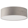 Lampa sufitowa do salonu okrągła Soft 40654 Sigma welurowy klosz szara