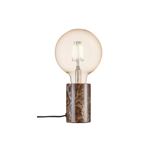 Marmurowa lampa stołowa Siv 45875018 do sypialni brązowa