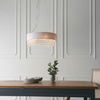 Wisząca lampa glamour Malmesbury 94396 kryształki abażur szary chrom