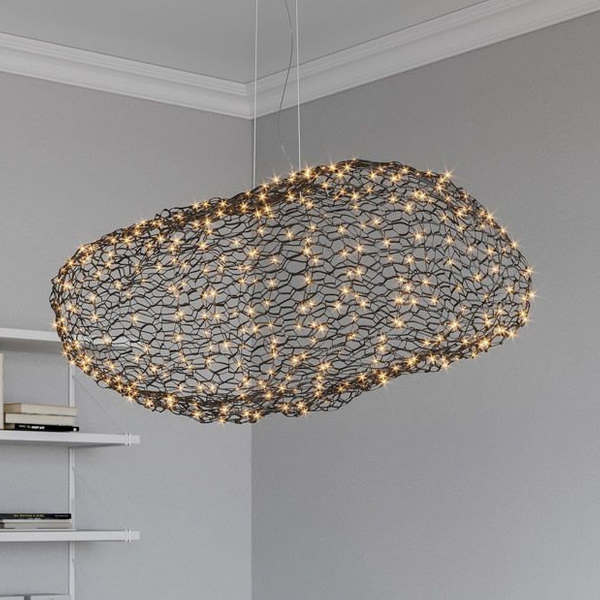 Lampa wisząca Hayden 4201250-4002 By Rydens LED 15W 2700K siatka czarna