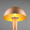 Stołowa lampka do sypialni Canaria R59561165 grzybek metalowa kawowa