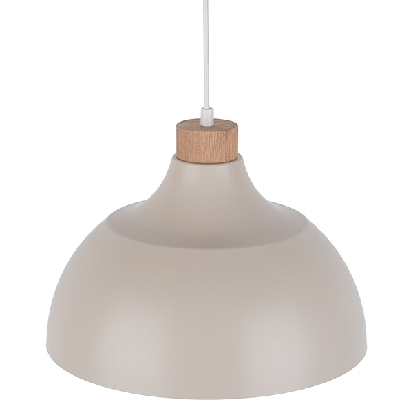 Kopułowa lampa wisząca Cap 5664 TK Lighting do salonu drewniana beżowa