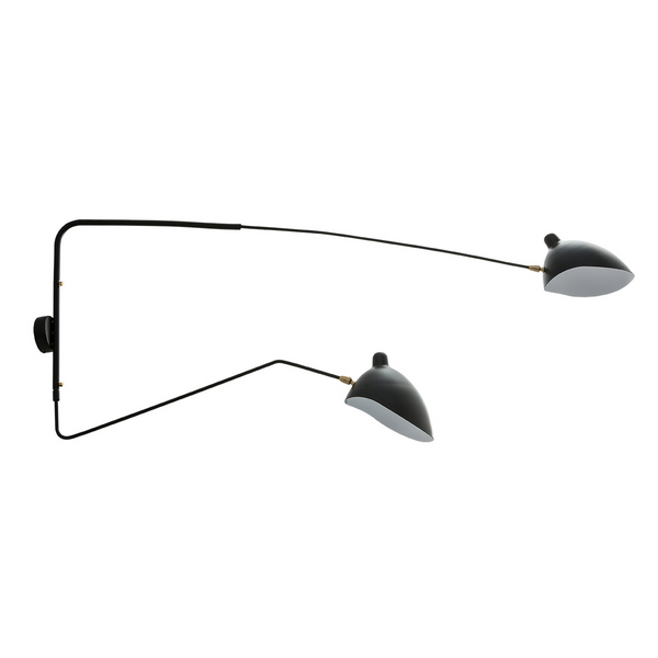 LAMPA ścienna DAVIS MBE0016-2 Italux metalowa OPRAWA kinkiet okrągły na wysięgniku czarny