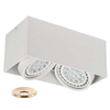 Downlight LAMPA sufitowa Cardi II Bianco + Ufo Gold Orlicki Design ruchoma OPRAWA metalowa prostokątna biała złota