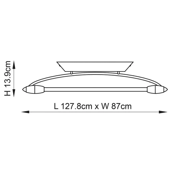 Liniowa lampa sufitowa Harper LED 81693 chrom przezroczysty