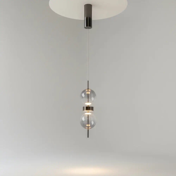 Kulista lampa wisząca Double Moon MOD478PL-L8B3K czarna LED 8W 3000K nad stół