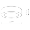 Zewnętrzna LAMPA sufitowa stropowa MERIDA 12W 3000K LED 9514 Nowodvorski okrągła OPRAWA plafon outdoor IP54 grafitowa