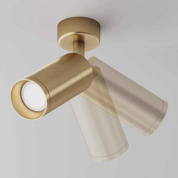 Reflektor lampa sufitowa z regulacją tubka złota Focus OUTLET