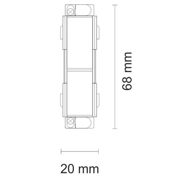 Wewnętrzny łącznik 8113 Shilo do 3-fazowej szyny natynkowej czarny
