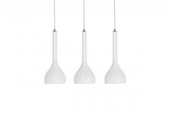 Biała lampa wisząca Soul loftowa do kuchni nad wyspę