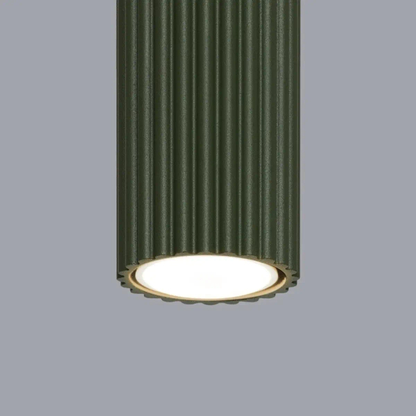 Downlight lampa sufitowa KARBON SL.1606 tuba ryflowana oliwkowa