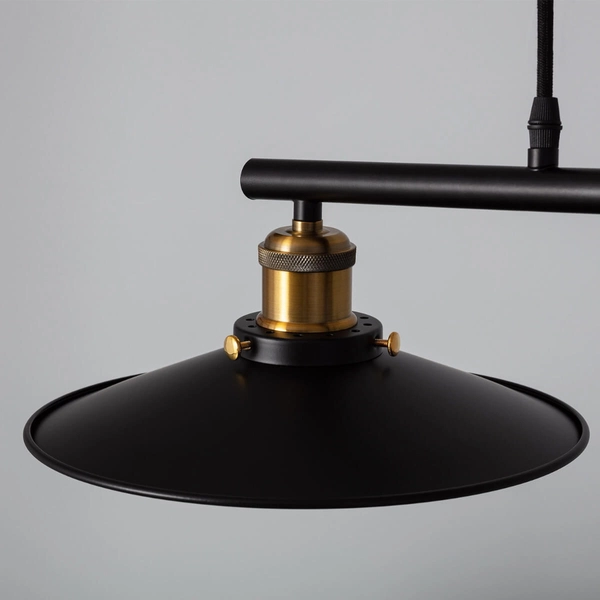 Wisząca potrójna lampa Monte ABR-LWR-3XE27 industrialna czarny złoty