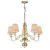 Łańcuchowa lampa wisząca Lilosa 8679 abażurowa mosiądz beżowa