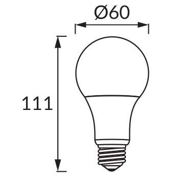 Żarówka ERSTE 02753 Ideus E27 A60 8W 560lm 230V biała ciepła