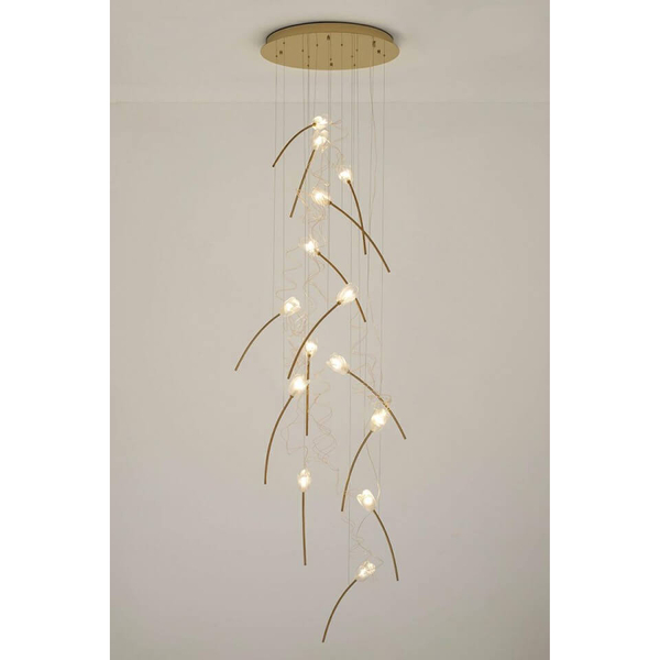 Sypialniana lampa wisząca Tulippe MSE1501100171 Moosee tulipany złote