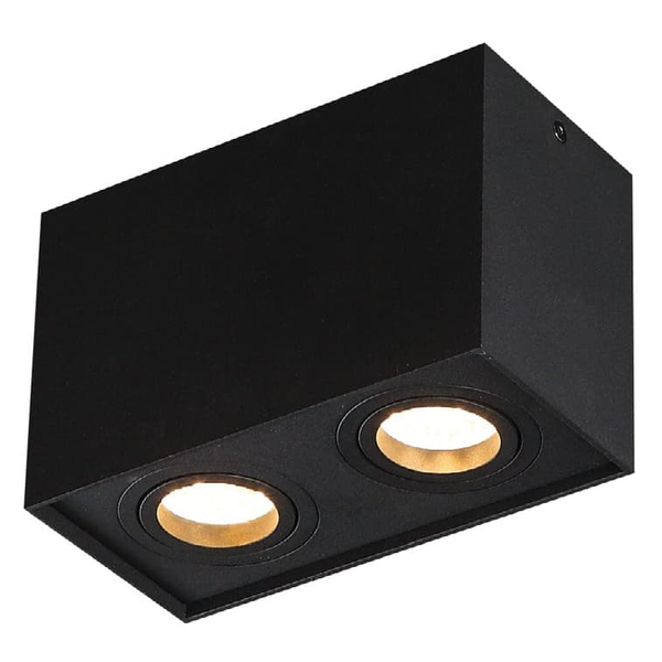 Sufitowa oprawa sypialniana BASIC SQUARE C0089 Maxlight podwójna czarna