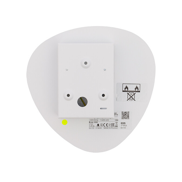 Sufitowa lampa nowoczesna Organic 8305 metalowy plafon biały hol