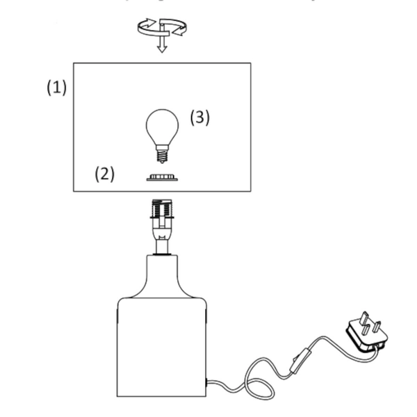 Nowoczesna lampa stołowa Murford 96940-TLCH Endon abażur tkanina metal biały
