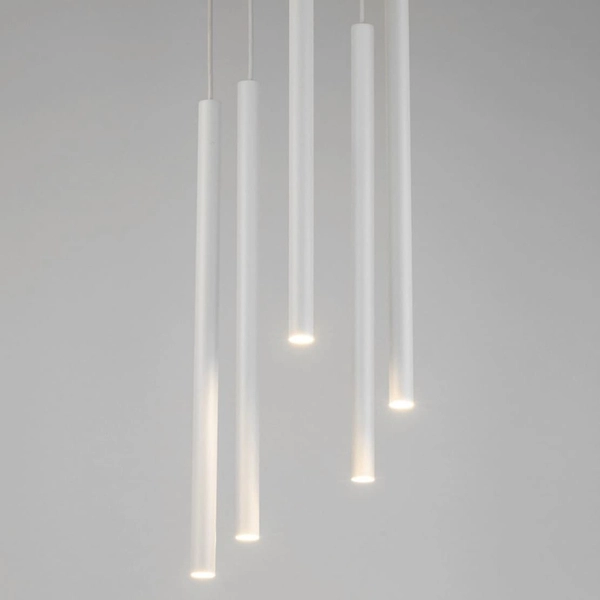 Cylindriczna okrągła lampa wisząca Sopel 33626 Sigma metalowa biała