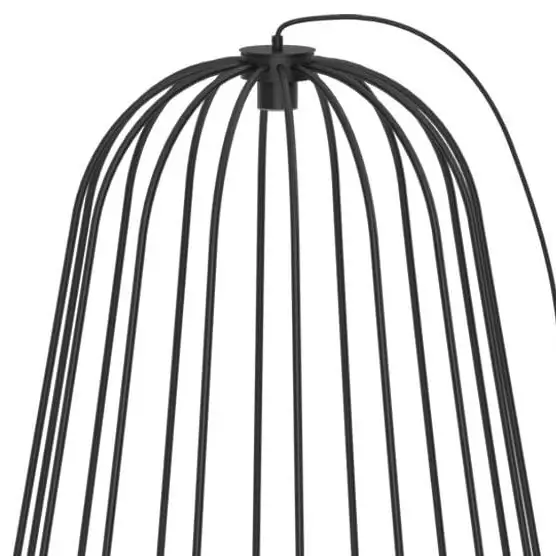 Druciana lampa wisząca do ogrodu no.moon 9417 na taras IP44 czarna