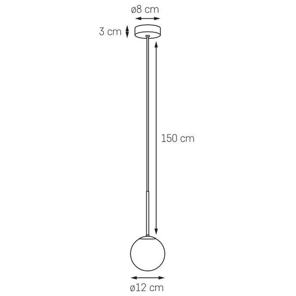 LAMPA wisząca LAMIA 11021105 Kaspa modernistyczna OPRAWA szklana ZWIS kula ball złota biała czarna