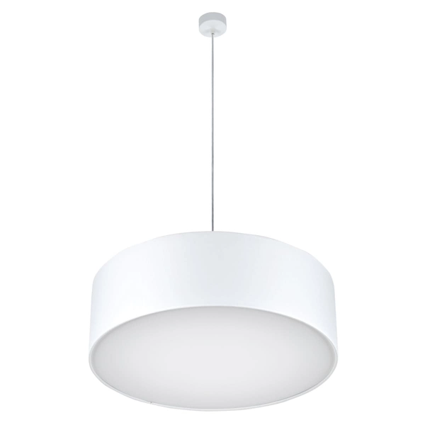 Lampa wisząca do salonu okrągła Rondo 4859 TK Lighting z tkaniny biała