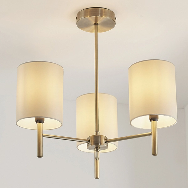 Lampa sufitowa do salonu BRIO-3AB Endon potrójna biała