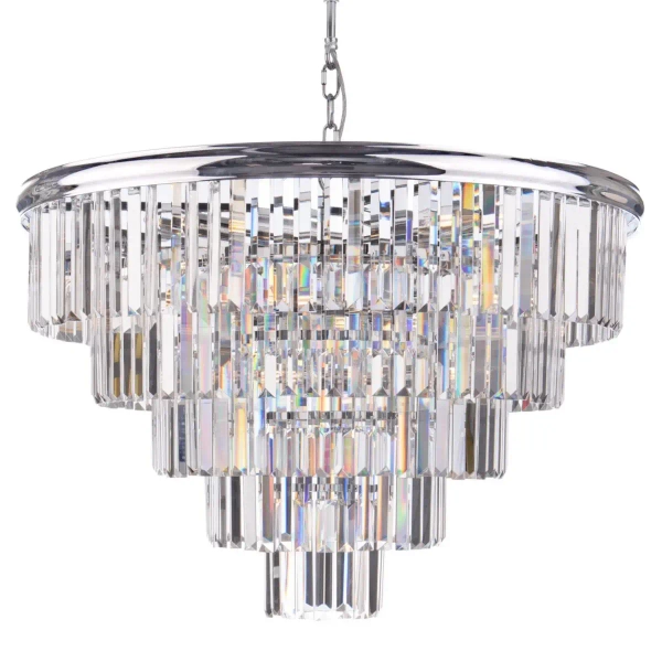 Kryształowa lampa wisząca Eulalia EUL1250 glamour kryształki chrom