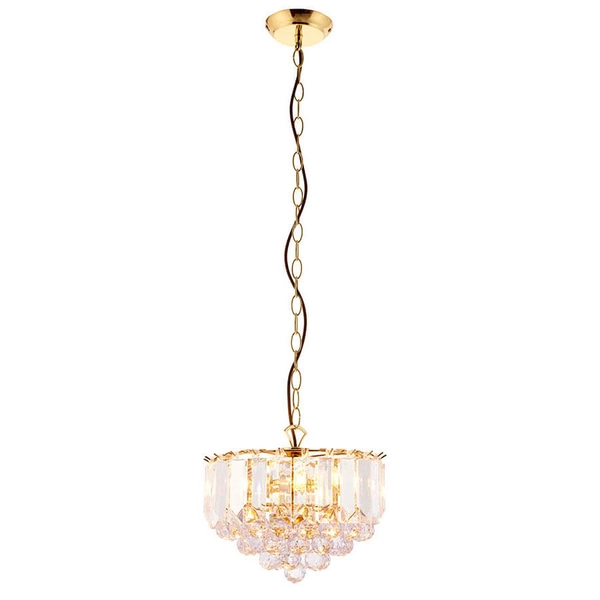 Kryształowa lampa wisząca Fargo FARGO-12BP mosiądz przezroczysty