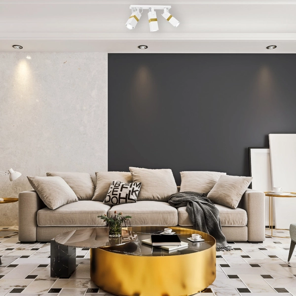 Sufitowa LAMPA reflektorowa VIDAR MLP6274 Milagro metalowa OPRAWA prostokątne tuby regulowane białe