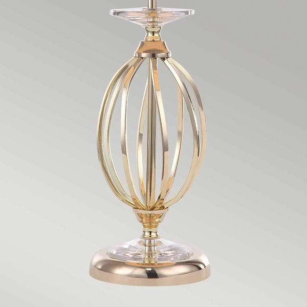 Abażurowa lampka stołowa Aegean AG-TL-POL-BRASS mosiądz kość słoniowa