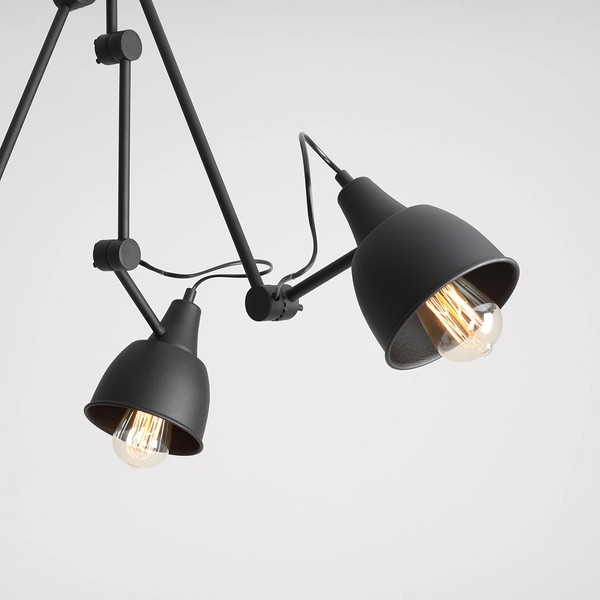 Metalowa lampa przysufitowa Aida 842PL_E Aldex na wysięgnikach czarna