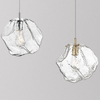 Szklana lampa wisząca kamień  ROCK P0488-01A-F4AC chrom przezroczysty