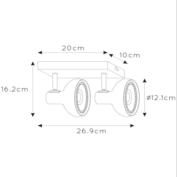 Regulowana lampa sufitowa SENSAS 30997/02/31 Lucide metalowa biały
