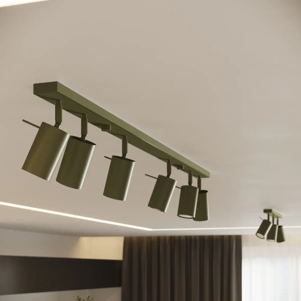 Naścienna lampa z regulacją RING SL.1500 do przedpokoju oliwkowa