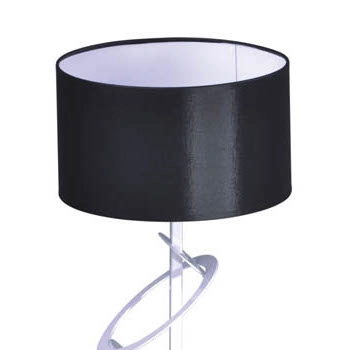 Stołowa lampka z abażurem Korfu K-3453 metalowa biała czarna