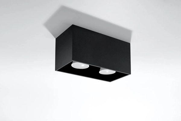 Natynkowa LAMPA sufitowa SL.0381 prostokątna OPRAWA metalowa downlight czarna