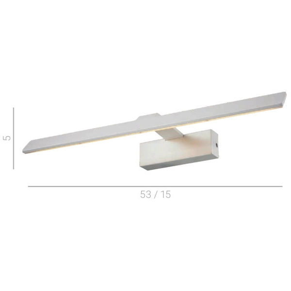 Kinkiet LAMPA ścienna CORTO MB1040L Italux metalowa OPRAWA listwa LED 15W 3000K galeryjka nad obraz biała