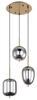 Lampa wisząca Blacky 15345-3MM kaskada mosiądz przydymiona