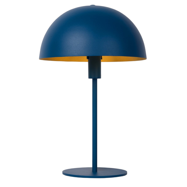 Stołowa LAMPA stojąca SIEMON 45596/01/35 Lucide metalowa LAMPKA biurkowa kopuła niebieska