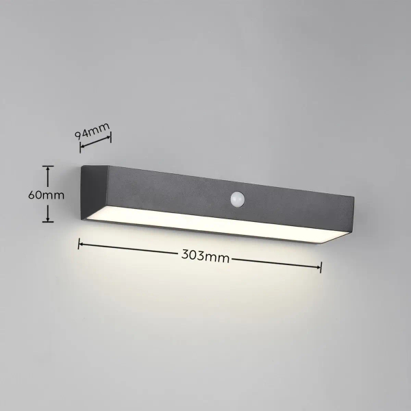 Kinkiet zewnętrzny z czujnikiem SILVES R23306102 LED 6W 4000K IP44 czarny