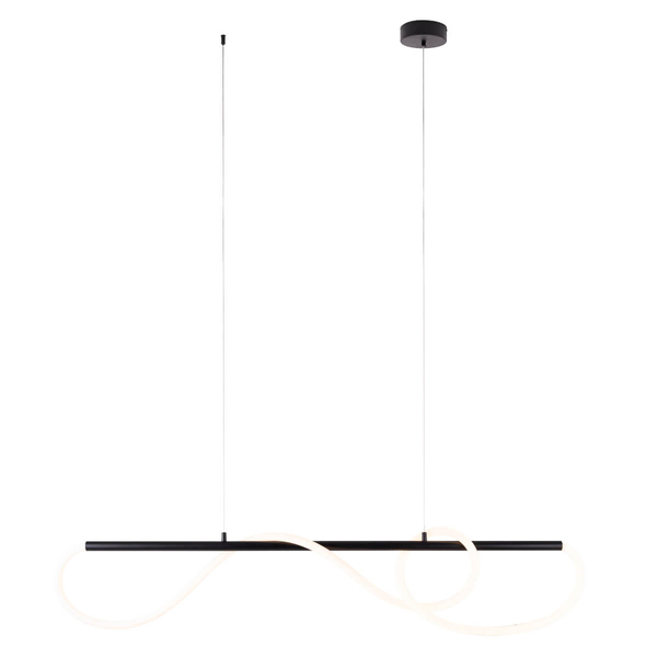 Wisząca lampa Laguna P0512 Maxlight LED 30W 3000K wąż świetlny czarny biały