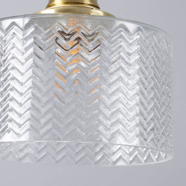 Szklana lampa wisząca Wanda ABR-SLWW Abruzzo złoty przezroczysty