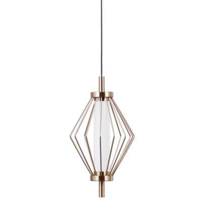 Druciana lampa wisząca Sevil PND-34403-1-HBR LED 5W 3000K diament złoty